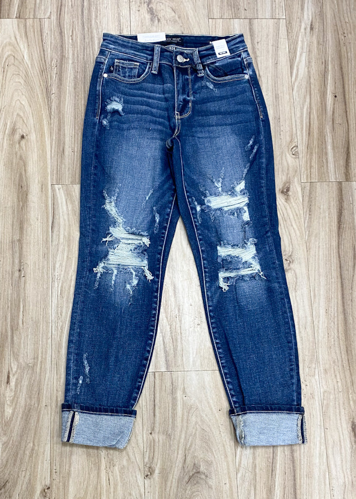 Judy Blue Destroyed Boyfriend Jeans