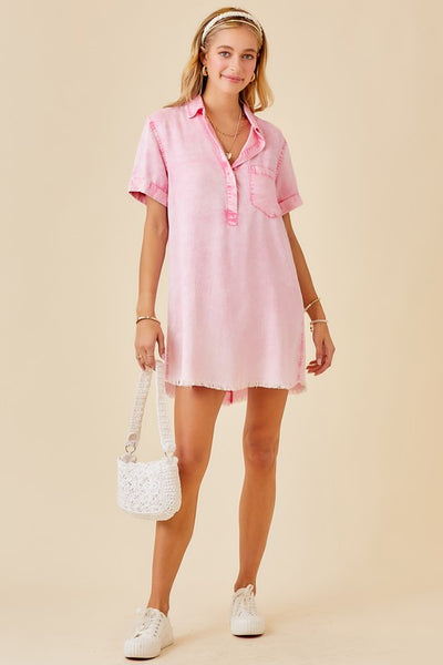 Short Sleeve Shirt Dress