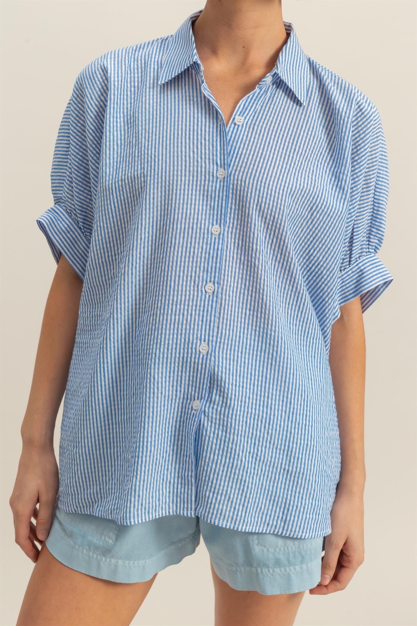 Striped Button Down Top