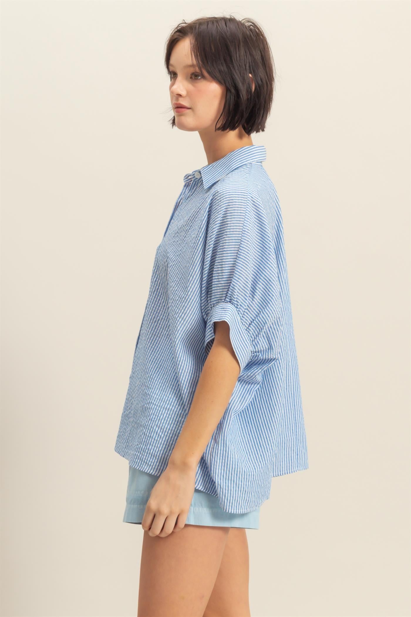 Striped Button Down Top