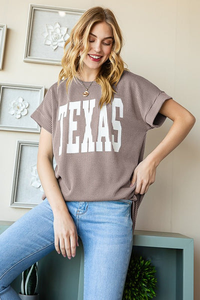 Texas Ribbed Dolman Top