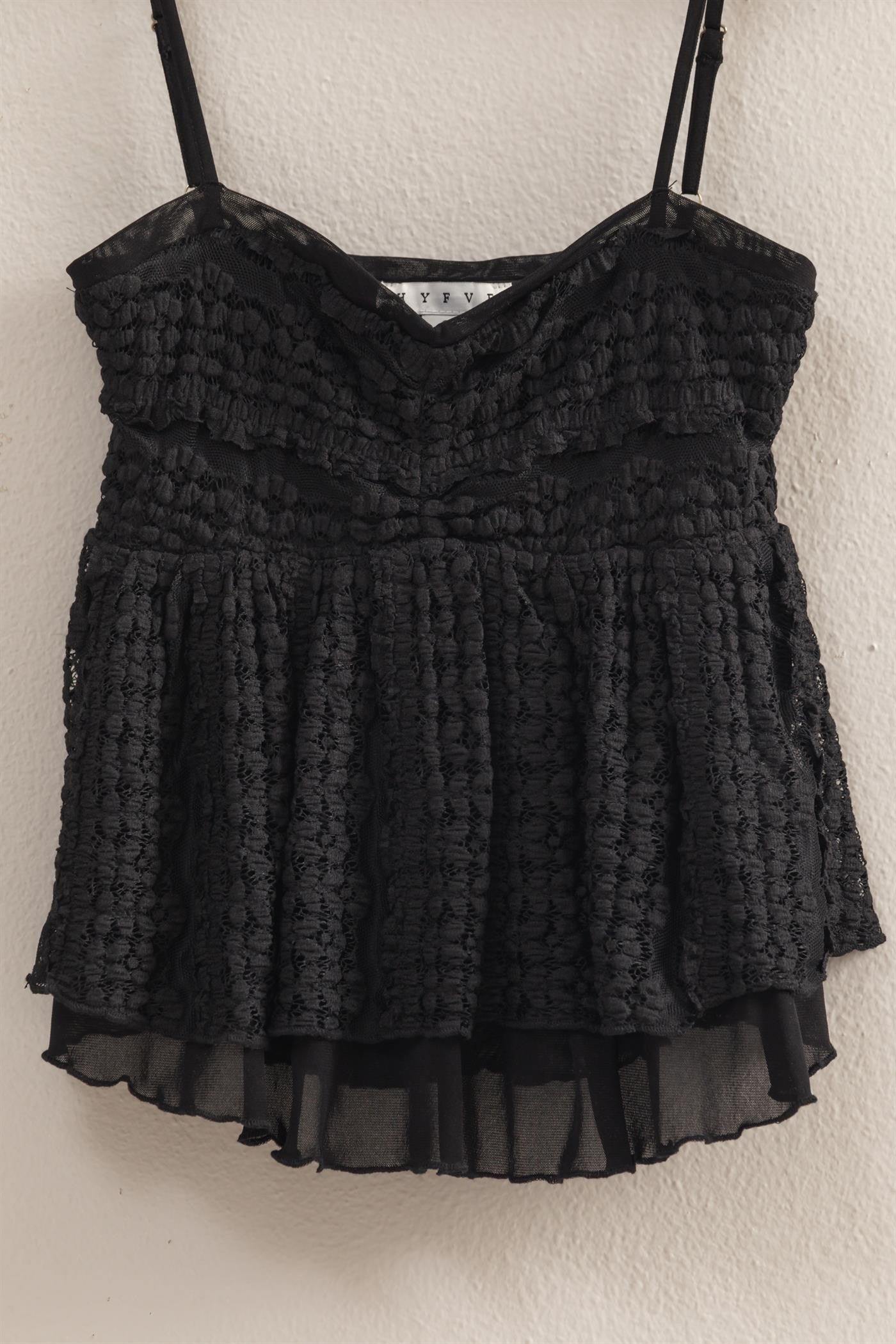 Spaghetti Strap Lace Cami Top