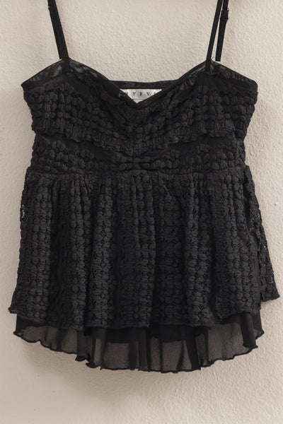 Spaghetti Strap Lace Cami Top