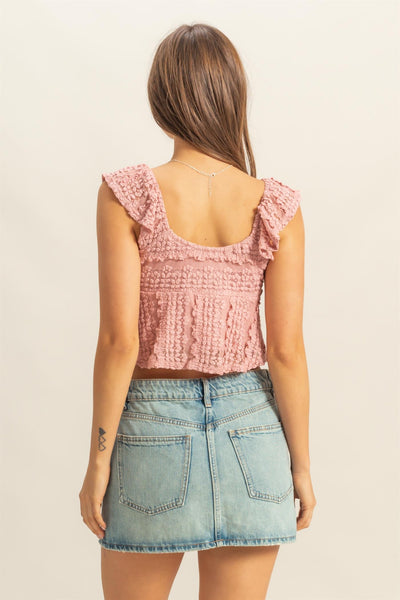 Tie Front Lace Top