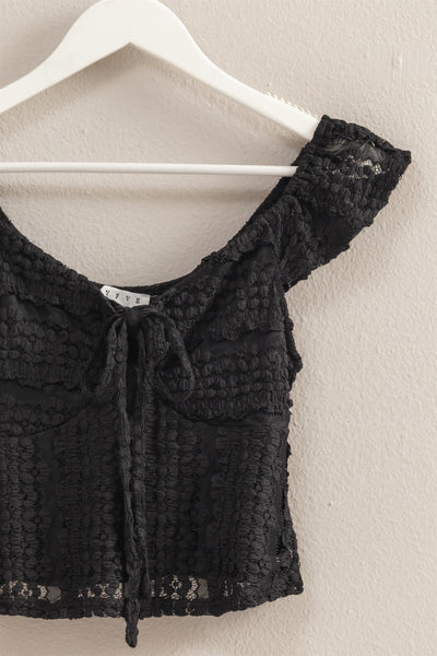 Tie Front Lace Top