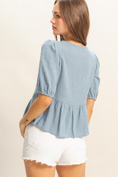 Bow Tie Peplum Top