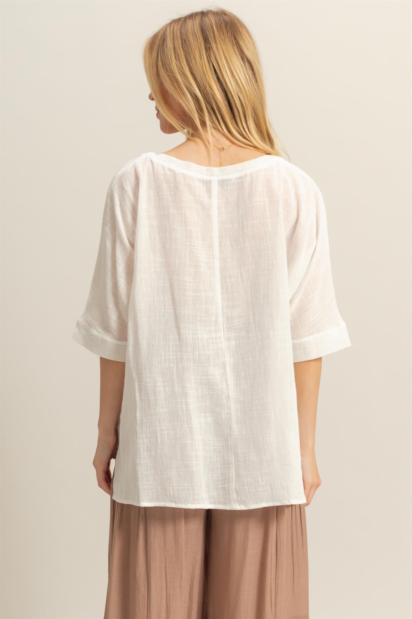 V Neck Oversized Top