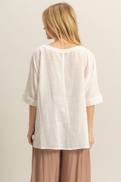 V Neck Oversized Top