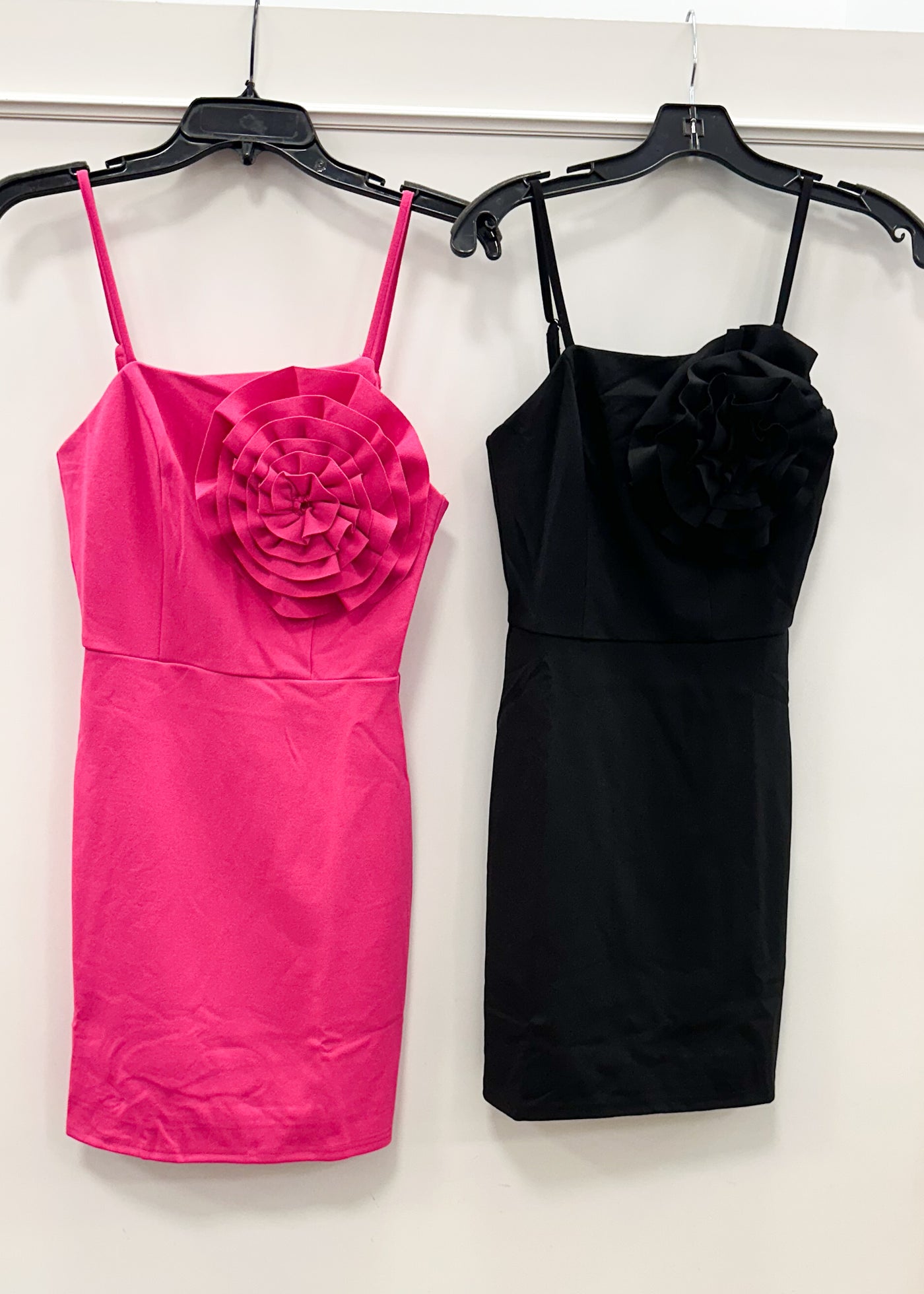 Rosette Knit Fitted Dress