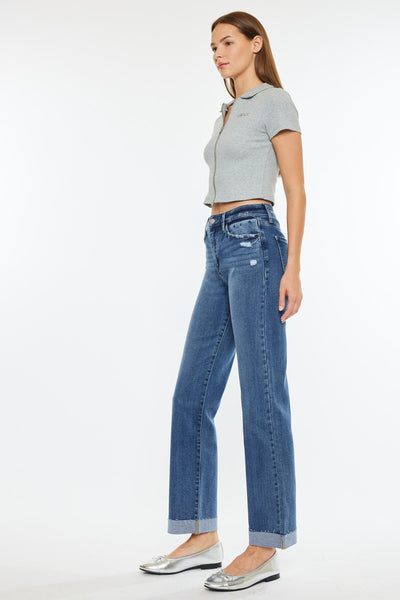 KanCan High Rise True Straight Leg Jeans