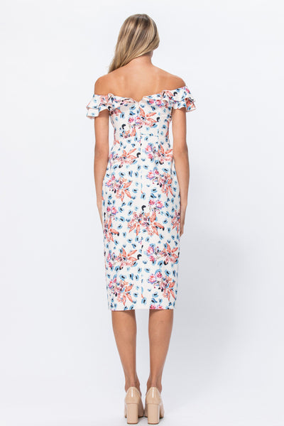 Off Shoulder Floral Dress
