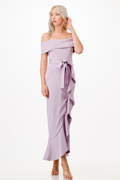 Off the Shoulder Midi Dress