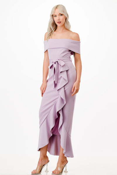 Off the Shoulder Midi Dress