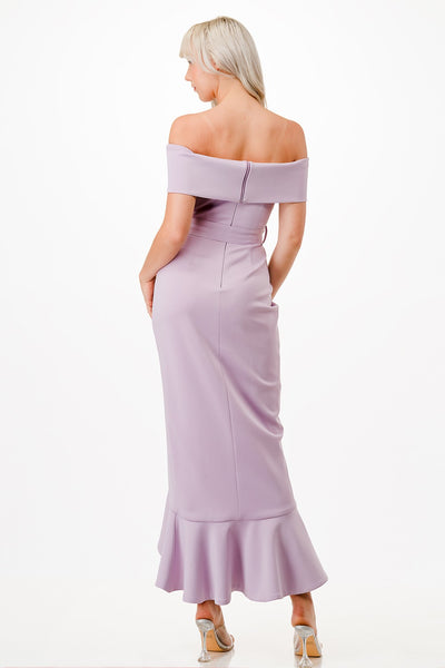 Off the Shoulder Midi Dress