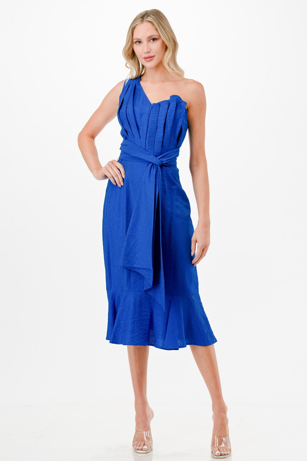One Shoulder Midi Dress