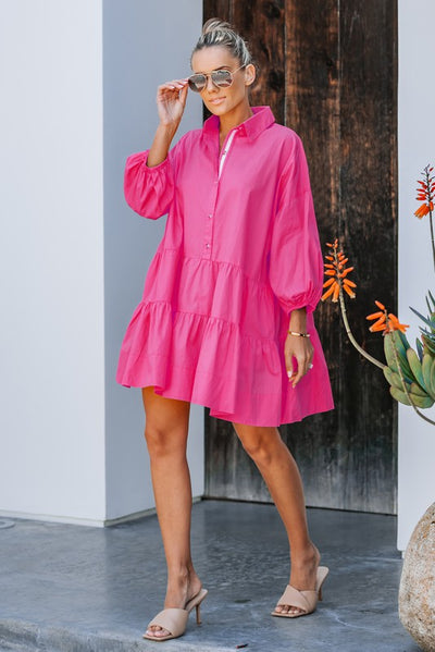 Puff Sleeve Mini Dress