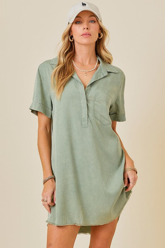 Short Sleeve Shirt Dress