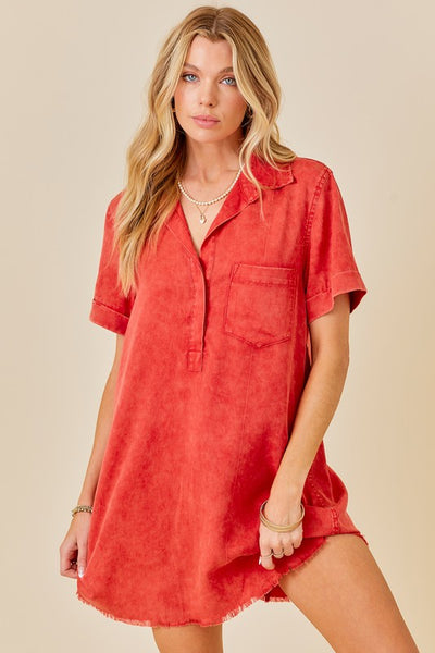 Short Sleeve Shirt Dress