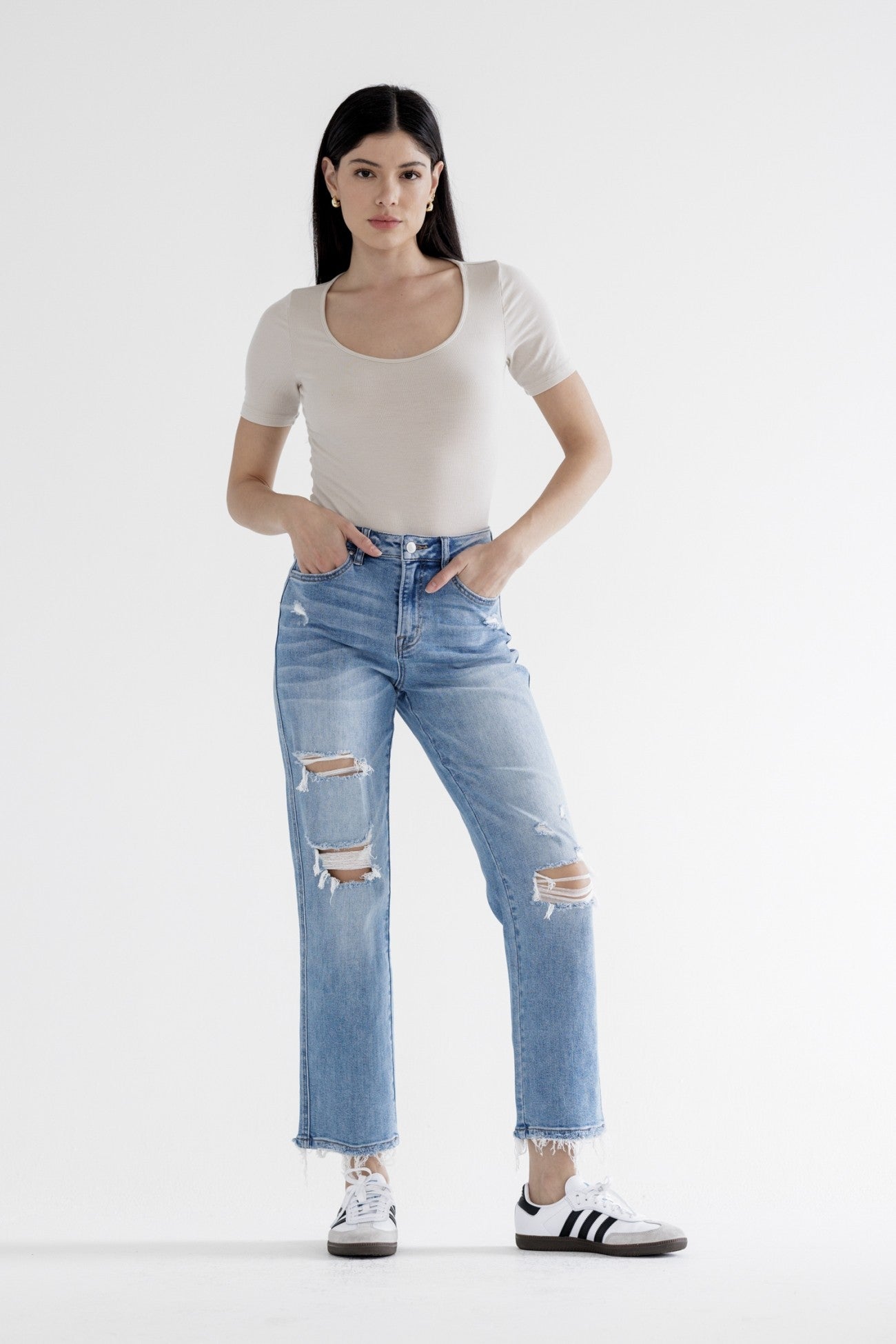 Mica High Rise Straight Leg Jeans