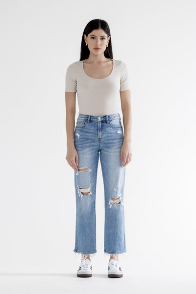 Mica High Rise Straight Leg Jeans
