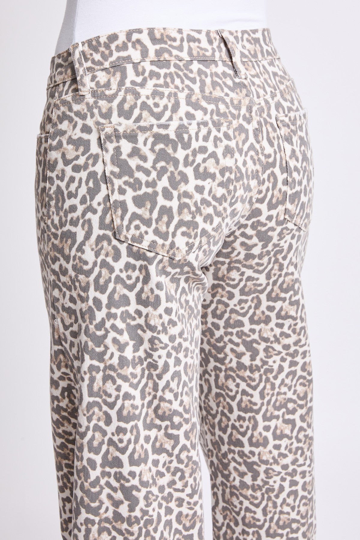 YMI Low Rise Leopard Print Wide Leg Jeans