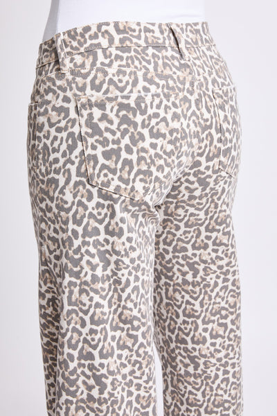 YMI Low Rise Leopard Print Wide Leg Jeans