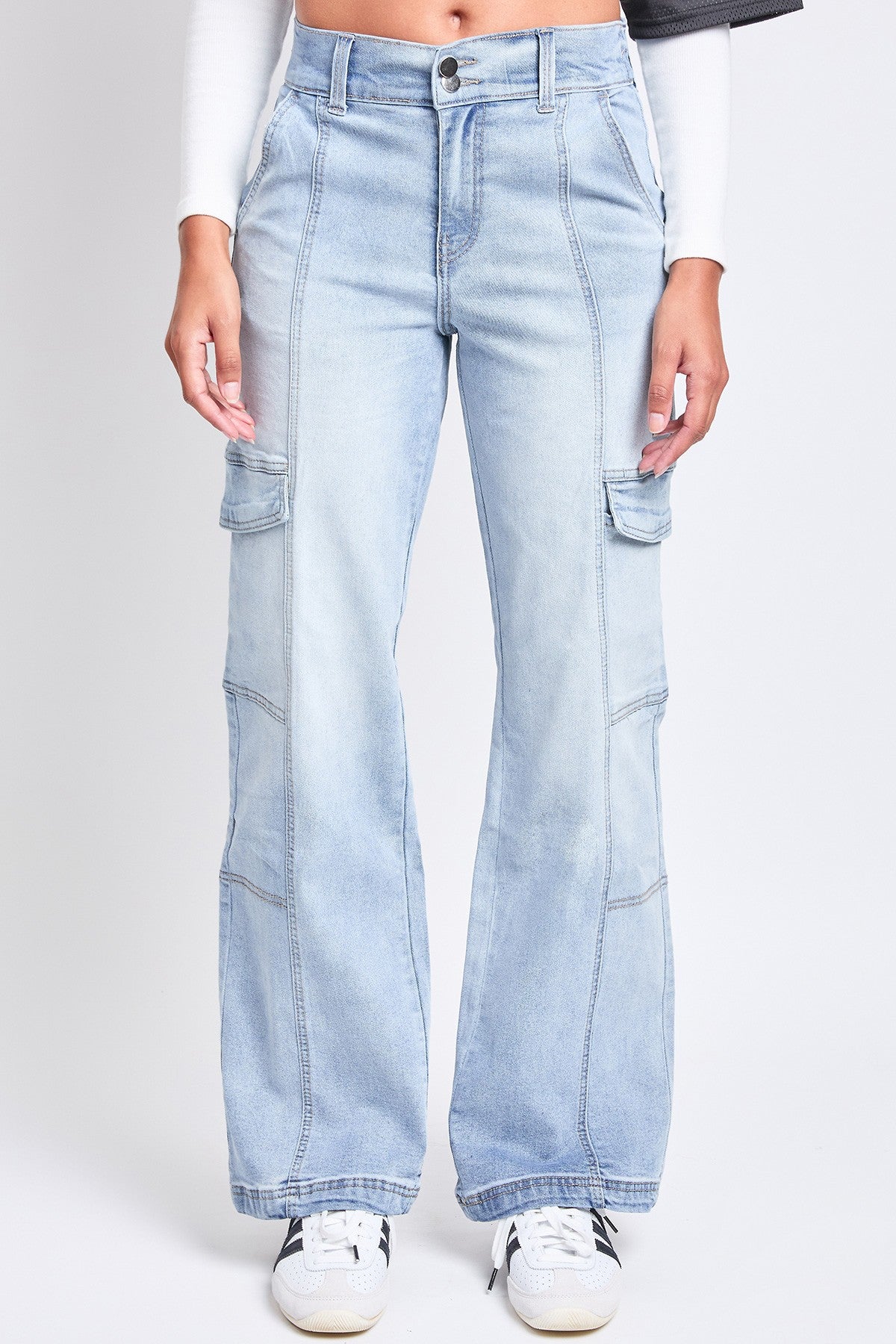 YMI High Rise Straight Cargo Jeans