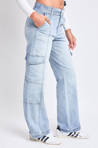YMI High Rise Straight Cargo Jeans