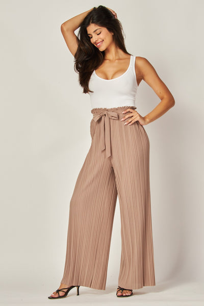 Pleated Wide Leg Pants