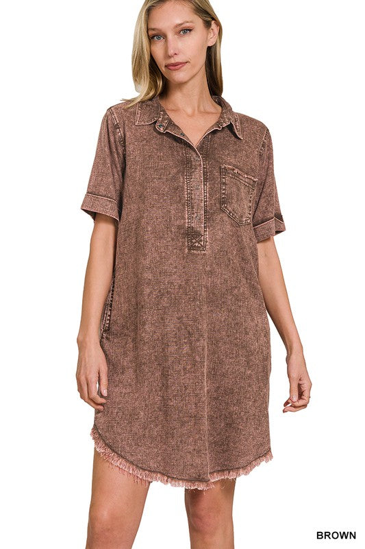 Half Button Dress