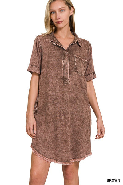 Half Button Dress