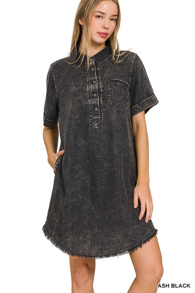 Half Button Dress