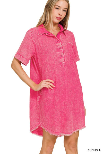 Half Button Dress