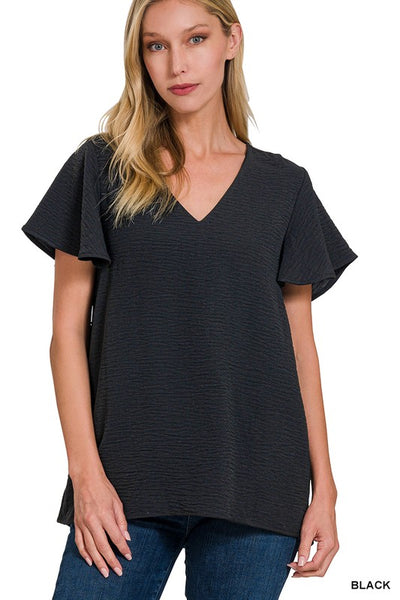 Flutter Sleeve Top