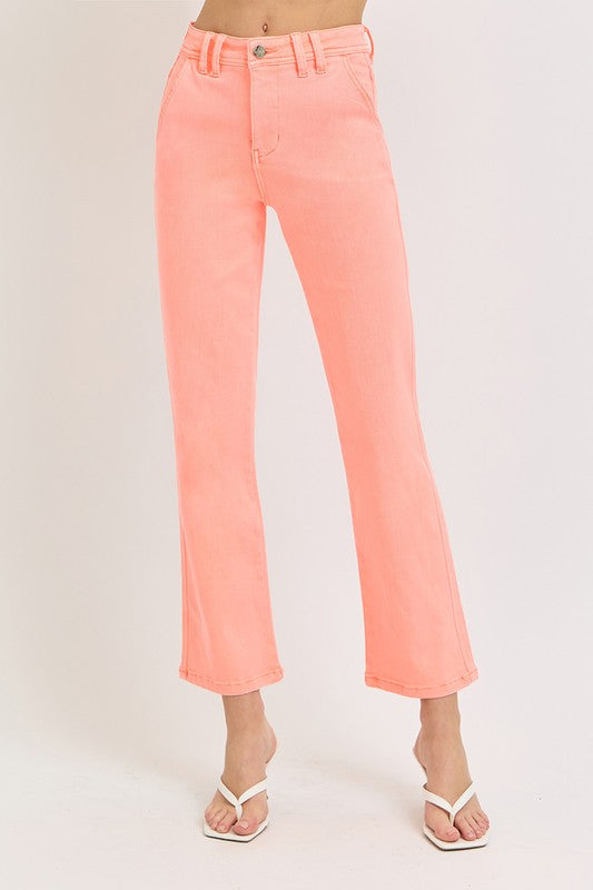 Risen High Rise Crop Straight Pants