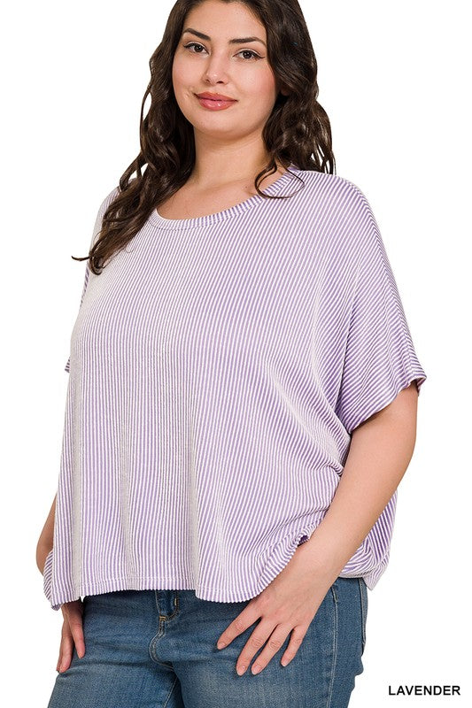 Plus Size Ribbed Top