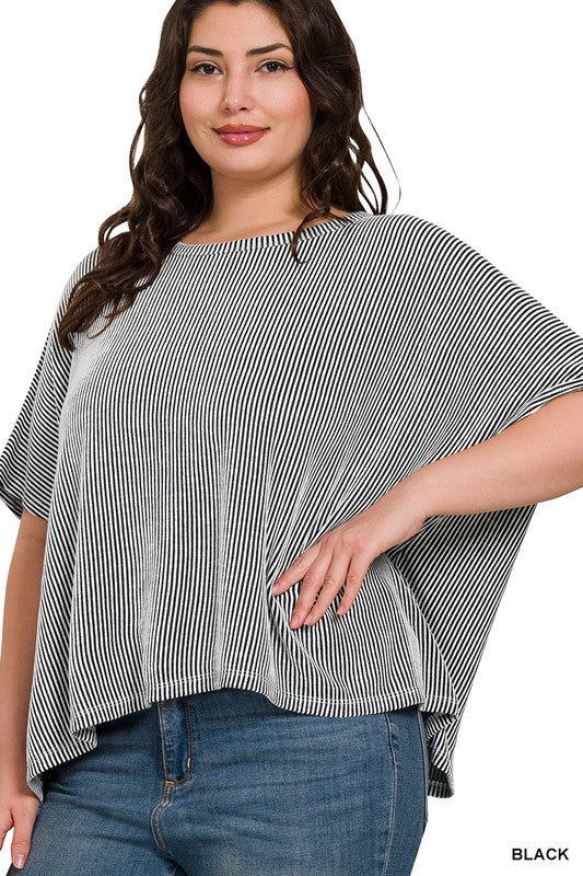 Plus Size Ribbed Top