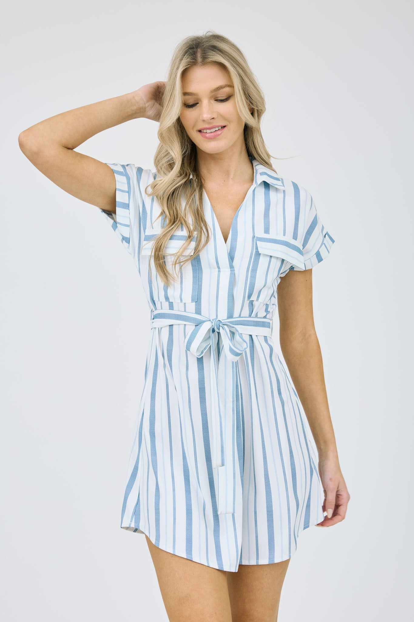 Striped Shirt Dress