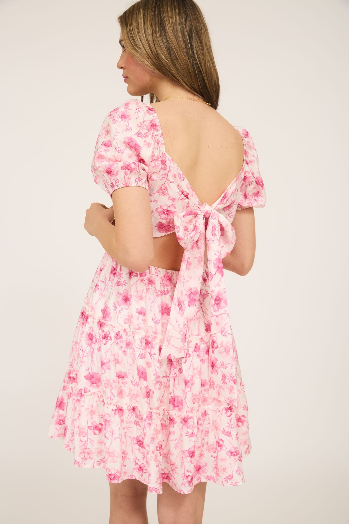 Floral Tiered Mini Dress