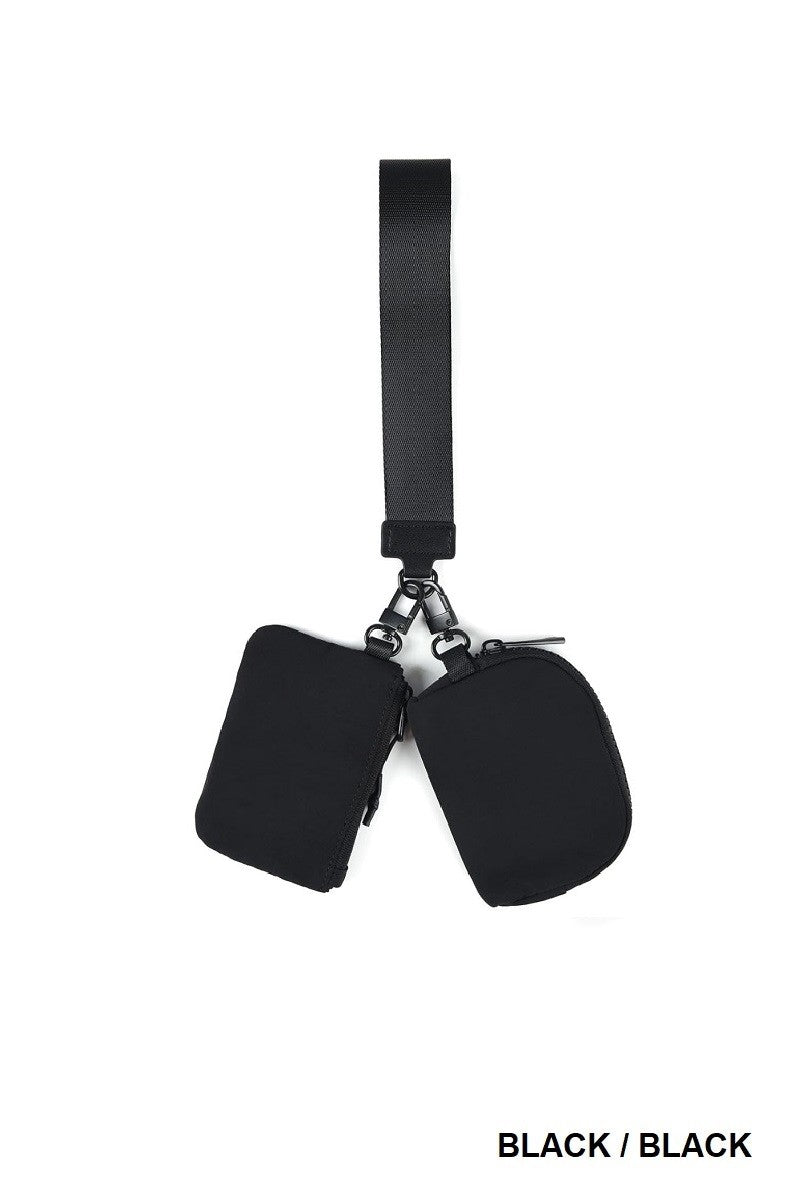 Dual Pouch Keychain Wallet