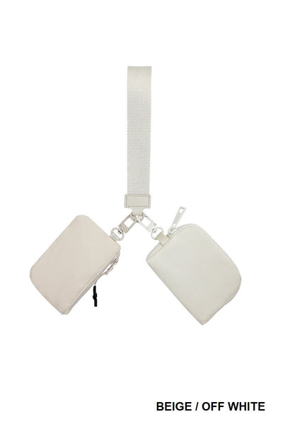 Dual Pouch Keychain Wallet