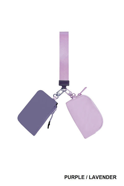 Dual Pouch Keychain Wallet