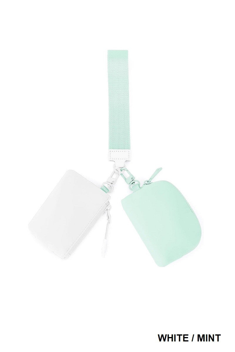 Dual Pouch Keychain Wallet