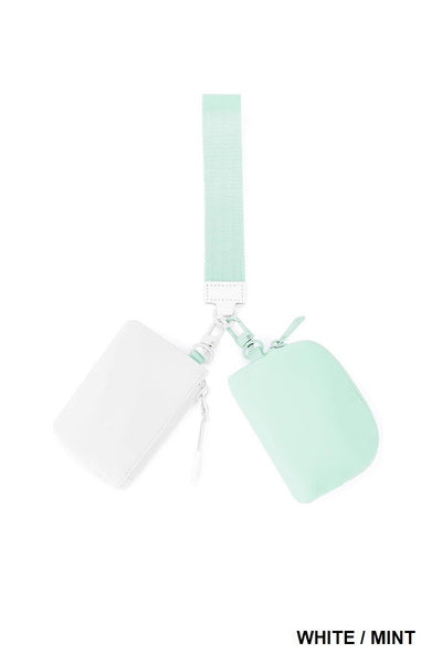 Dual Pouch Keychain Wallet
