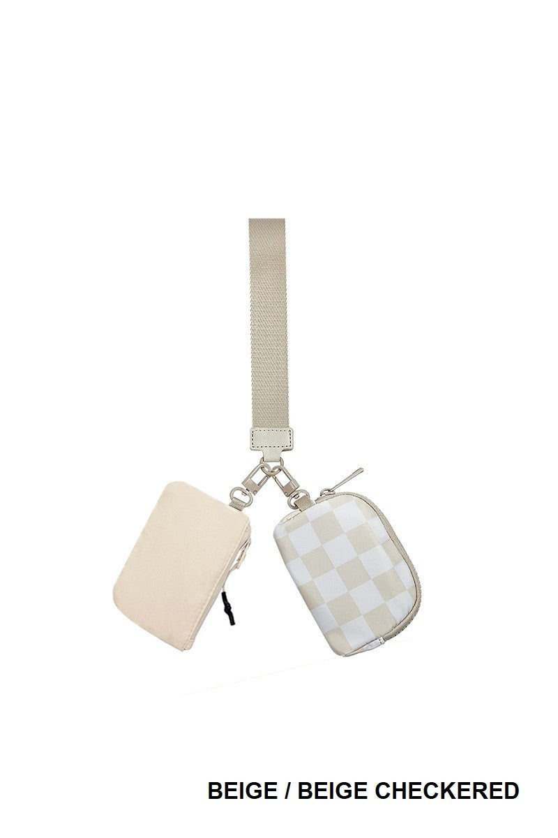 Dual Pouch Keychain Wallet