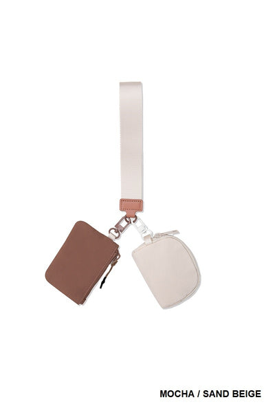 Dual Pouch Keychain Wallet