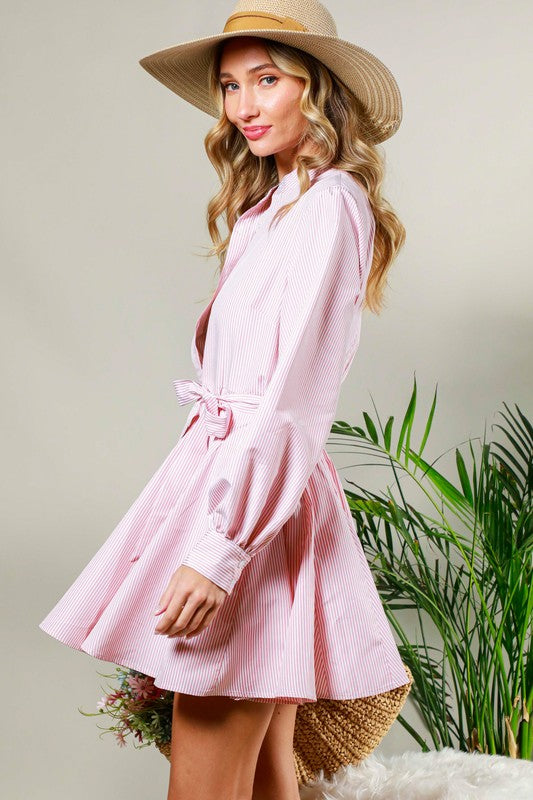 Striped Shirt Dress