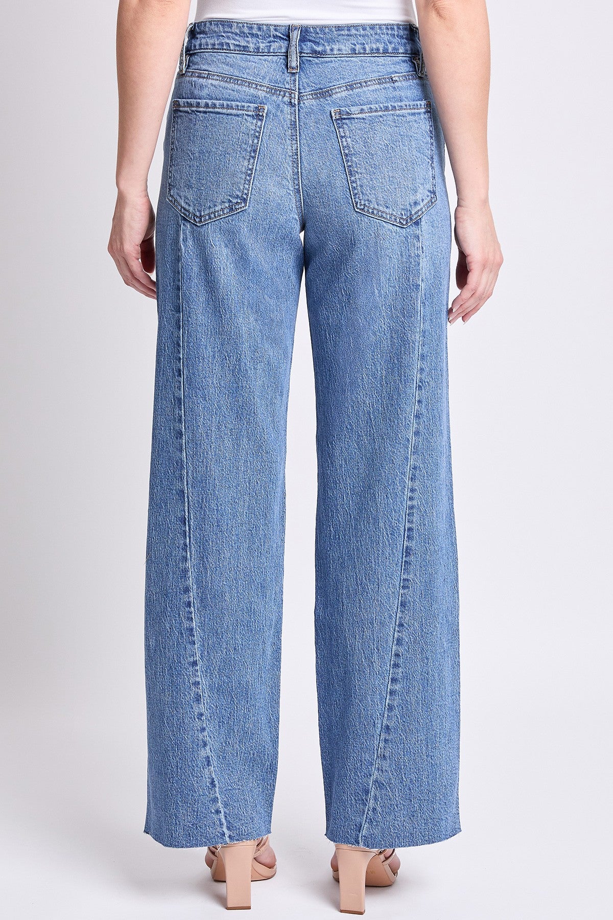 YMI High Rise Wide Leg Angle Seam Jeans