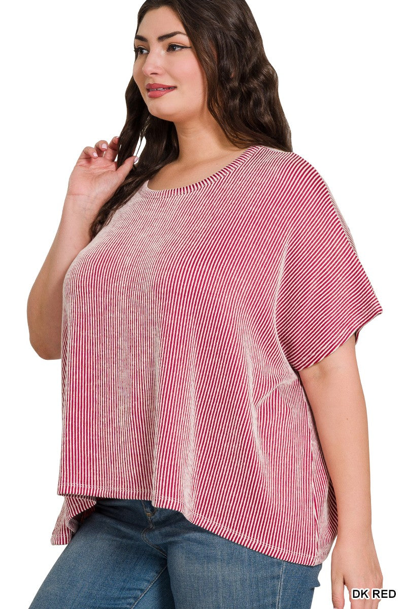 Plus Size Ribbed Top