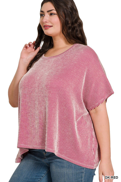 Plus Size Ribbed Top